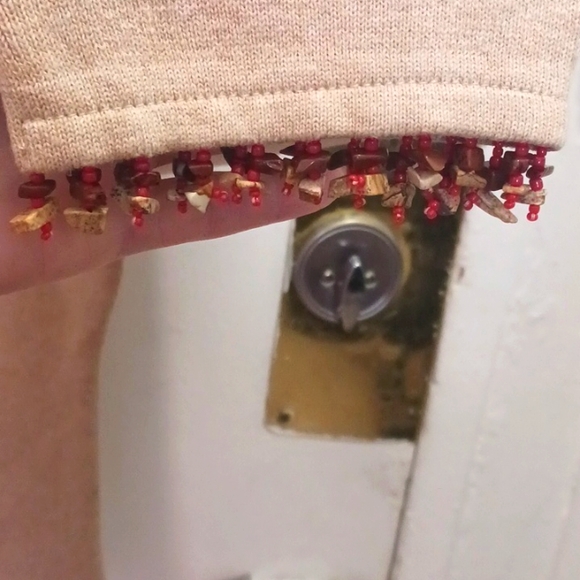 Boho chic sweater top size medium khaki NWT - Picture 7 of 10